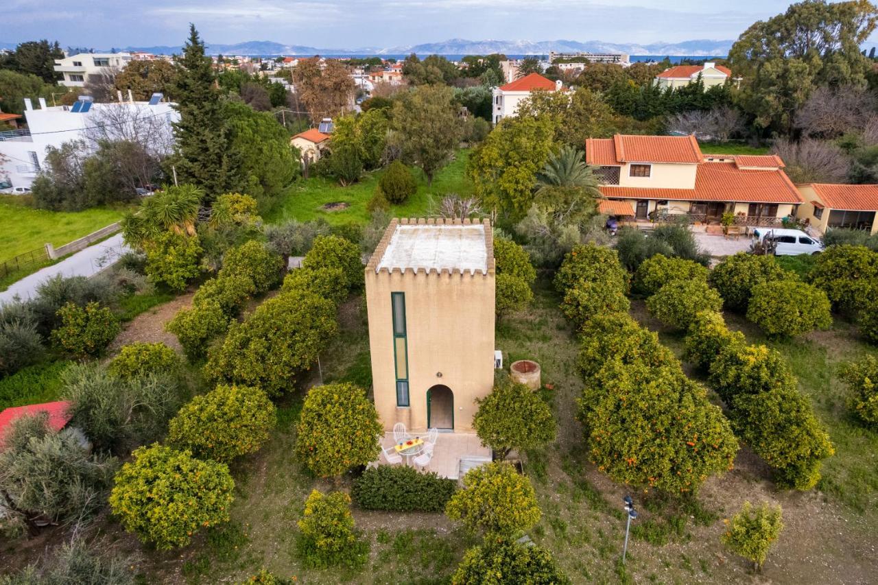 The Tower With The Orange Tree Garden Villa Ialysos  Ngoại thất bức ảnh